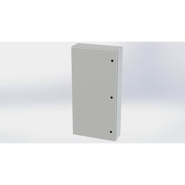 Saginaw Control & Engineering 1/4 Turn Latch Electrical Enclosures, 48 in H, 8 in D, 24 in W, NEMA 3R, 4, 12, 13, Carbon Steel SCE-48EL2408LPLG - main